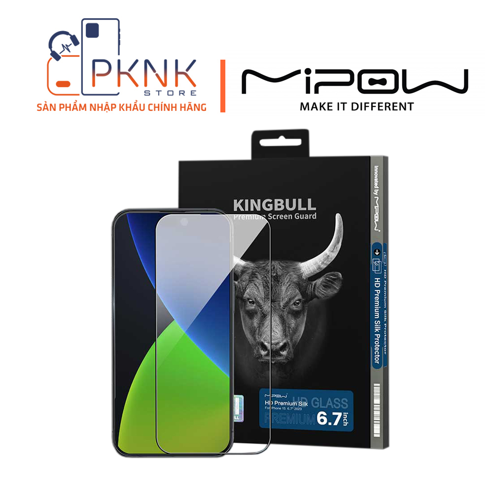 Cường lực MiPow Kingbull HD Premium SILK iPhone 15 Plus