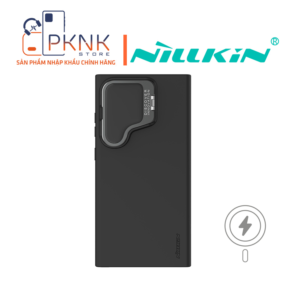 Ốp Lưng Từ Tính Nillkin Samsung Galaxy S24 Ultra I CamShield Silky Prop Silicone - Black