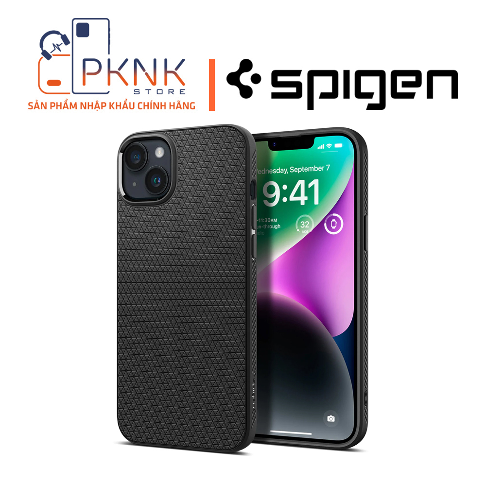 Ốp Lưng Spigen iPhone 14 Plus Liquid Air I  BLACK