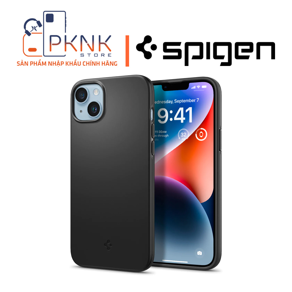 Ốp Lưng Spigen iPhone 13/14 Thin Fit I BLACK