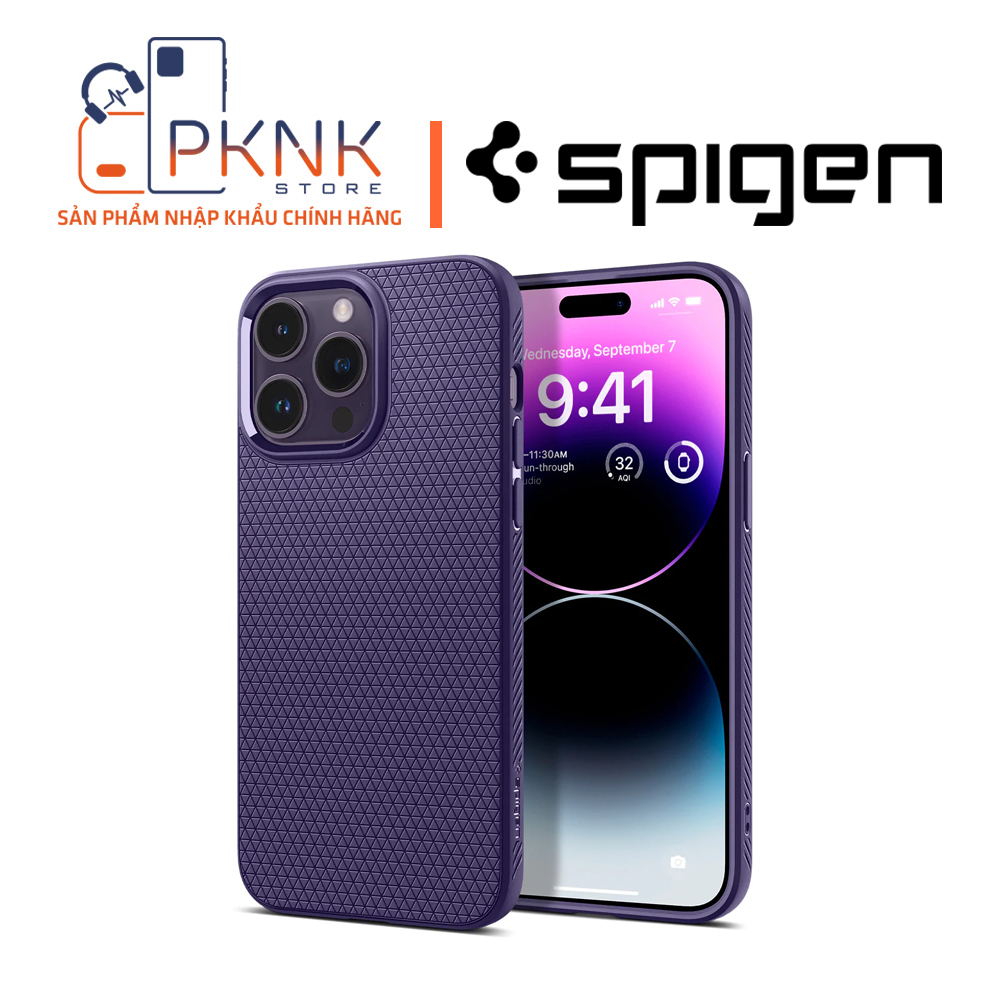 Ốp Lưng Spigen iPhone 14 Pro Max Liquid Air I DEEP PURPLE