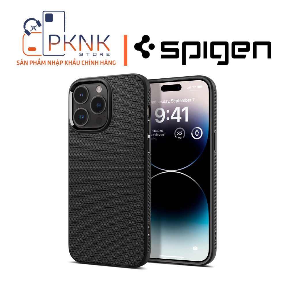 Ốp lưng Spigen iPhone 14 Pro Liquid Air I BLACK