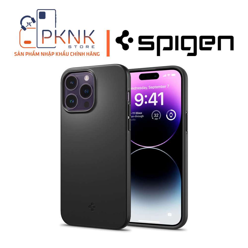 Ốp Lưng Spigen iPhone 14 Pro Max Thin Fit I BLACK