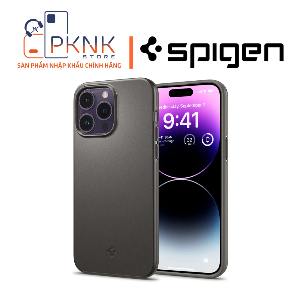 Ốp Lưng Spigen iPhone 14 Pro Max Thin Fit I GUNMETAL