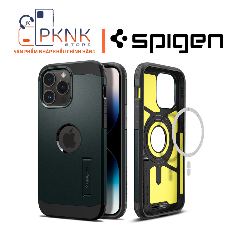 Ốp Lưng Spigen iPhone 14 Pro Max Tough Armor (MagFit) I ABYSS GREEN