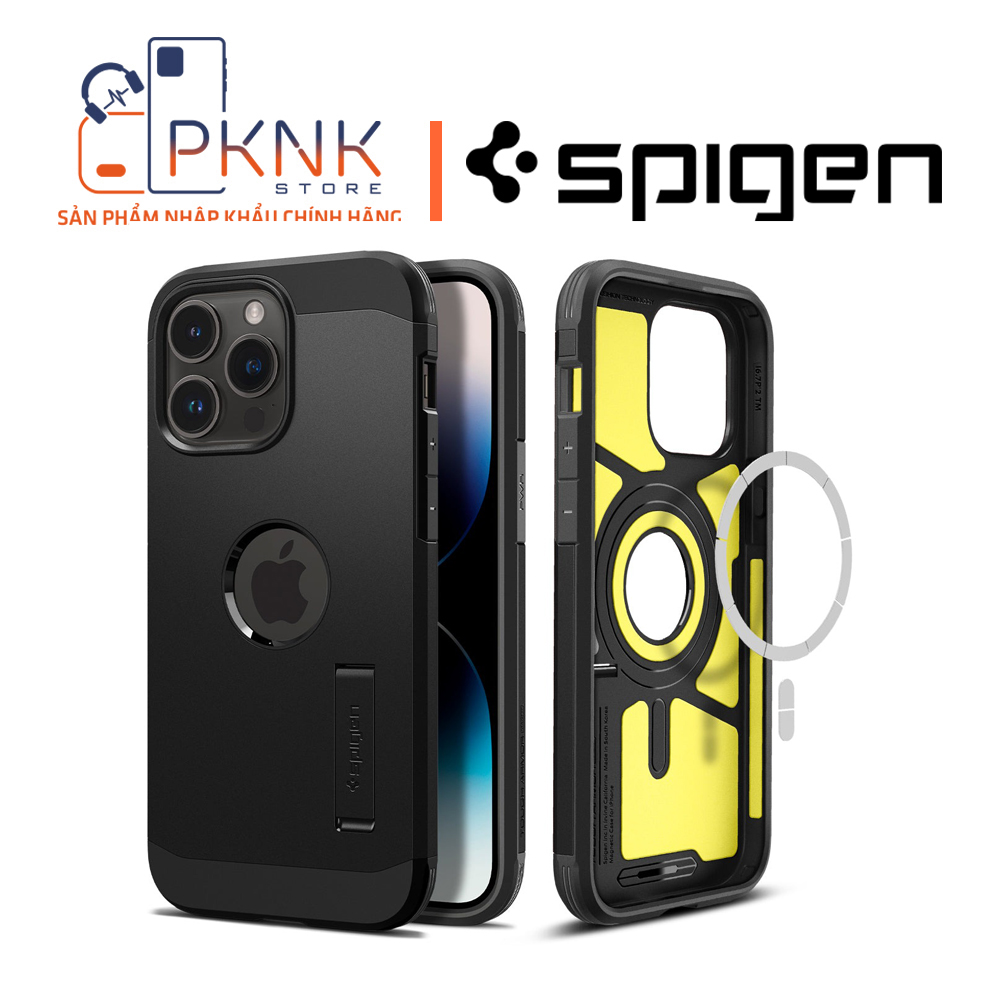 Ốp Lưng Spigen iPhone 14 Pro Max Tough Armor (MagFit) I BLACK