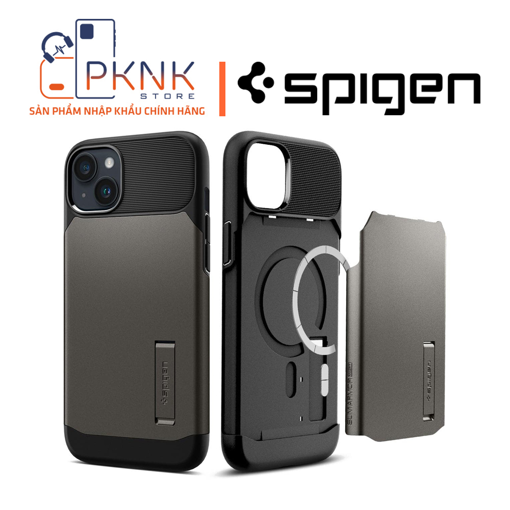 Ốp Lưng Spigen iPhone 15 Plus Slim Armor I BLACK (Mã 14 Plus)