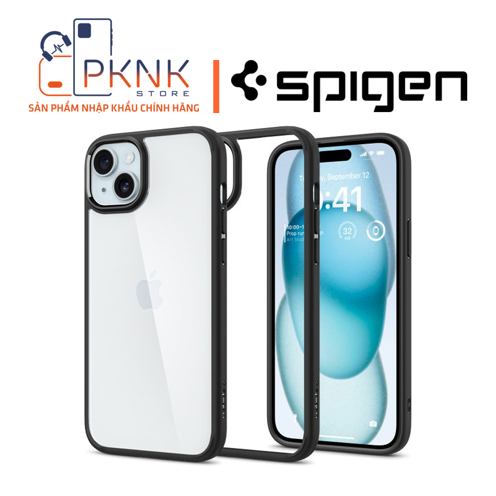 Ốp Lưng Spigen iPhone 15 Ultra Hybrid I MATTE BLACK