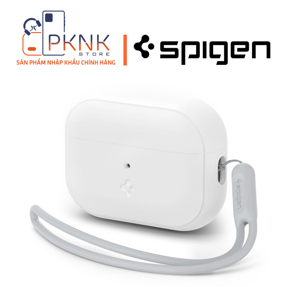 Ốp Spigen AirPods 3 Silicone Fit + Strap - White
