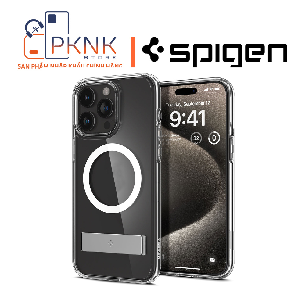 Ốp Lưng Spigen iPhone 15 Pro Max Ultra Hybrid S (MagFit) I CRYSTAL CLEAR
