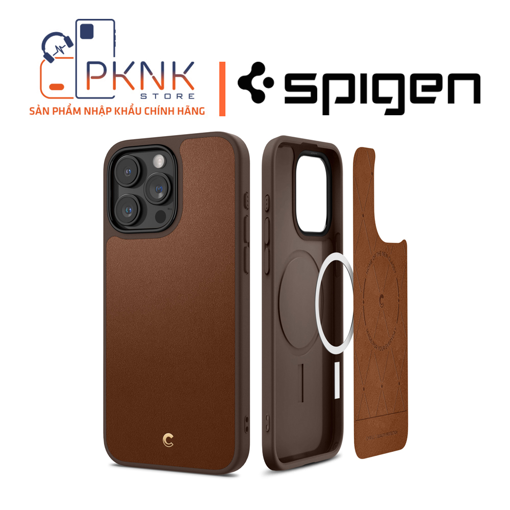 Ốp Lưng Spigen  Cyrill iPhone 15 Pro Max Kajuk Mag I SADDLE BROWN