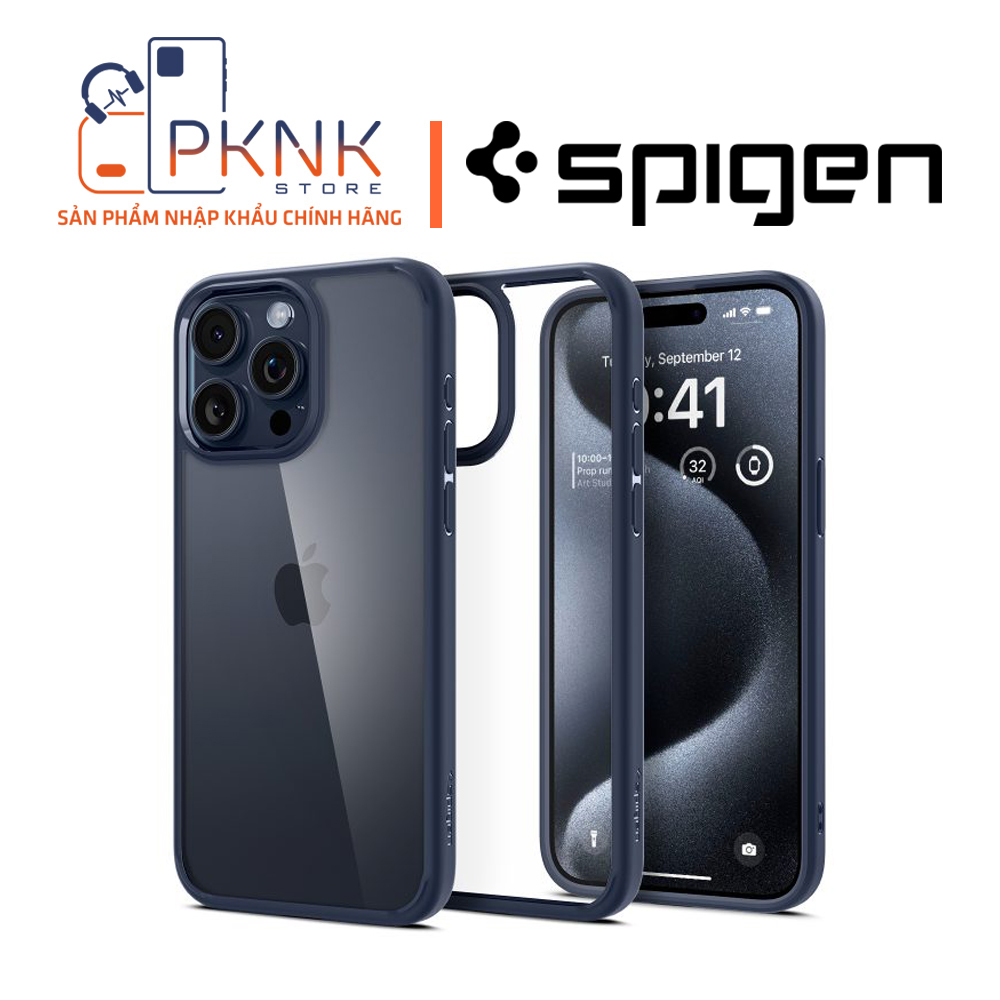 Ốp Lưng Spigen iPhone 15 Pro Max Ultra Hybrid I NAVY BLUE