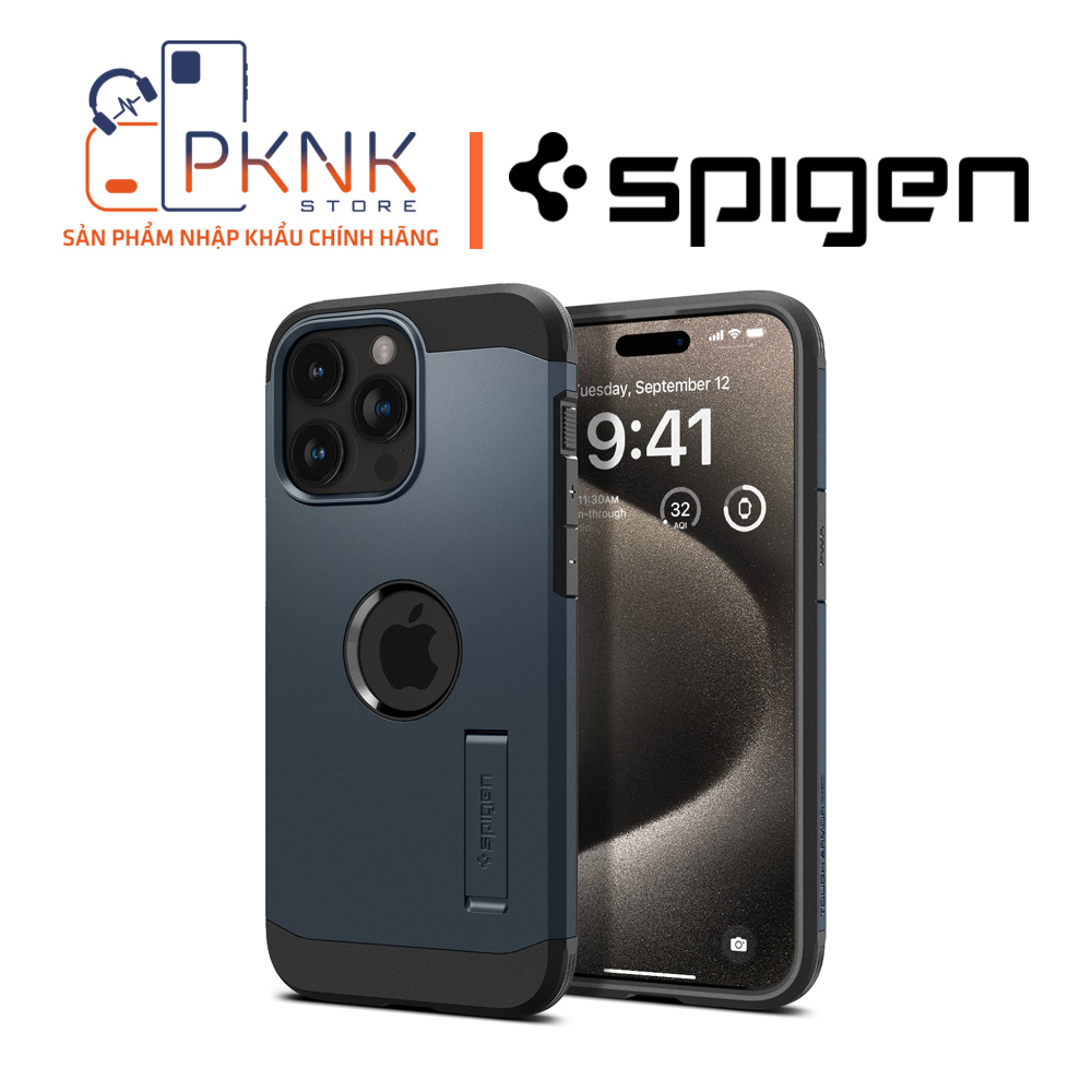 Ốp Lưng Spigen iPhone 15 Pro Max Tough Armor (MagFit) I METAL SLATE