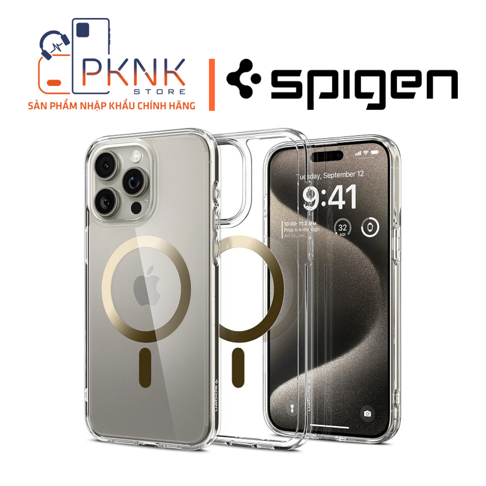 Ốp Lưng Spigen iPhone 15 Pro Max Ultra Hybrid (MagFit) I GOLD