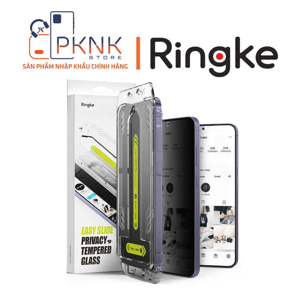Kính Chống Nhìn Trộm Ringke Galaxy S24 | Easy Slide Privacy Tempered Glass [2 Pack]