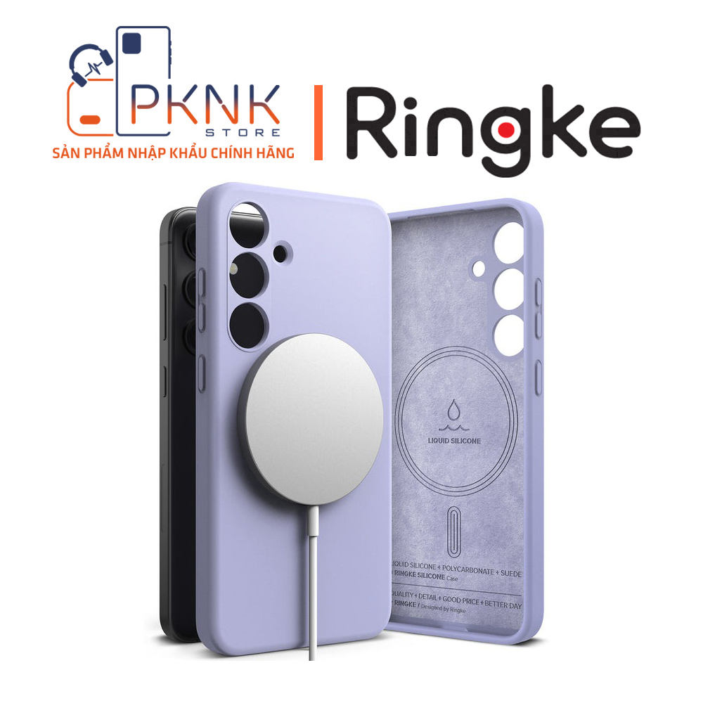 Ốp Lưng Ringke Galaxy S24 | Silicone Magnetic - Lavender