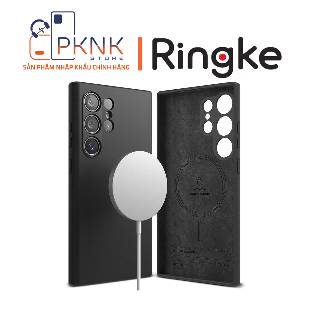 Ốp Lưng Ringke Galaxy S24 Ultra | Silicone Magnetic - Black
