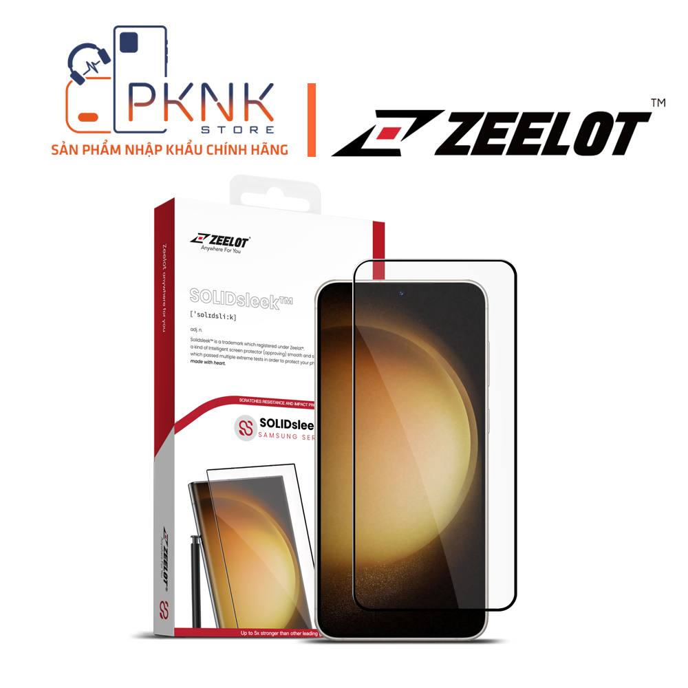Kính Cường Lực (Trong) SOLIDsleek ZEELOT Retina Clear Galaxy S24 Plus