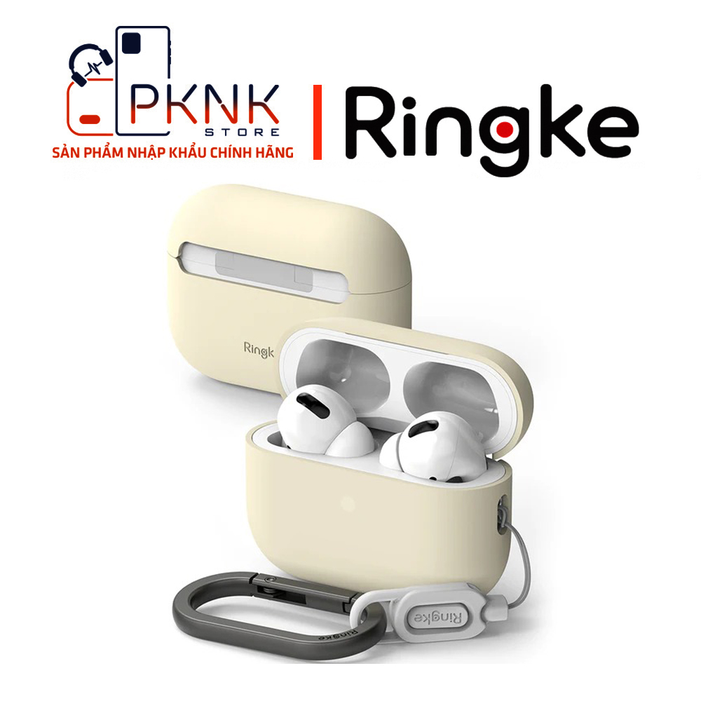 Ốp Ringke AirPods Pro 2 | Silicone - Cream
