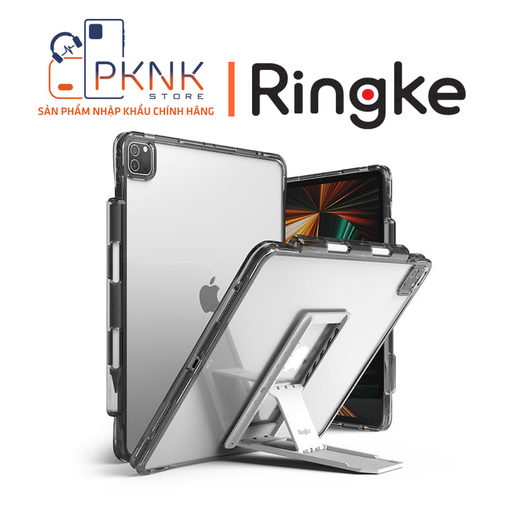 Ốp Lưng RINGKE Kèm Chân Dựng iPad Pro 12.9″ M2 2022 I Fusion Plus + Outstanding (Smoke Black)