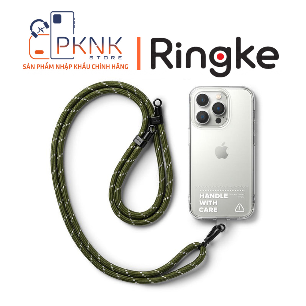 Dây Đeo Ringke Holder Link Strap | Clear - Khaki/White