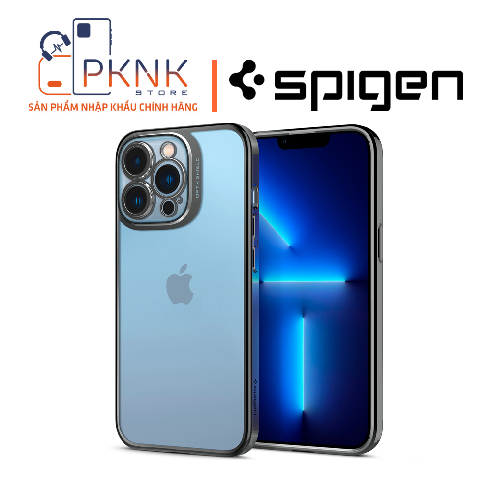 Ốp Lưng Spigen iPhone 13 Pro Max Optik Crystal I CHROME GRAY