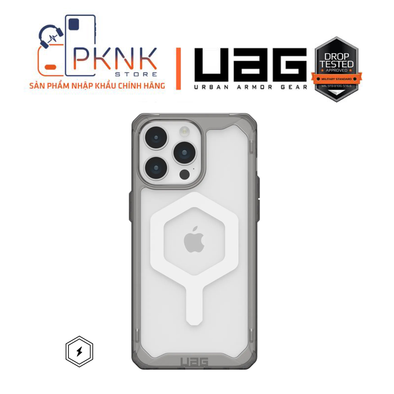 ỐP LƯNG UAG PLYO W MAGSAFE IPHONE 15 PRO MAX - ASH/WHITE
