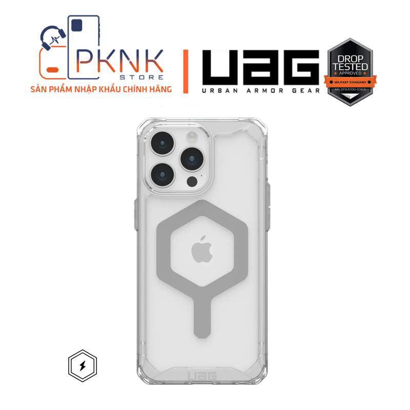 ỐP LƯNG UAG PLYO W MAGSAFE IPHONE 15 PRO - ICE/SILVER